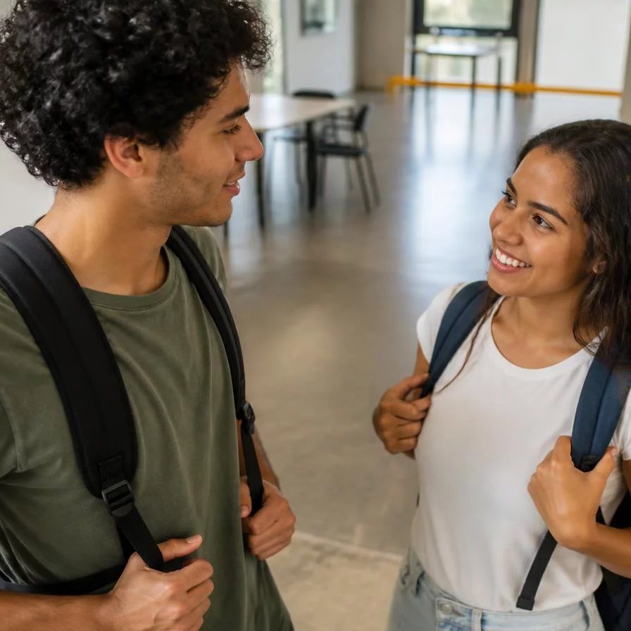 Time reunido em volta de folhas impressas com os itens da pauta do dia